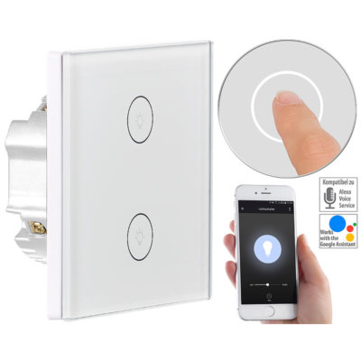 Touch-Doppel-Lichttaster, Amazon Alexa & Google Assistant kompatibel