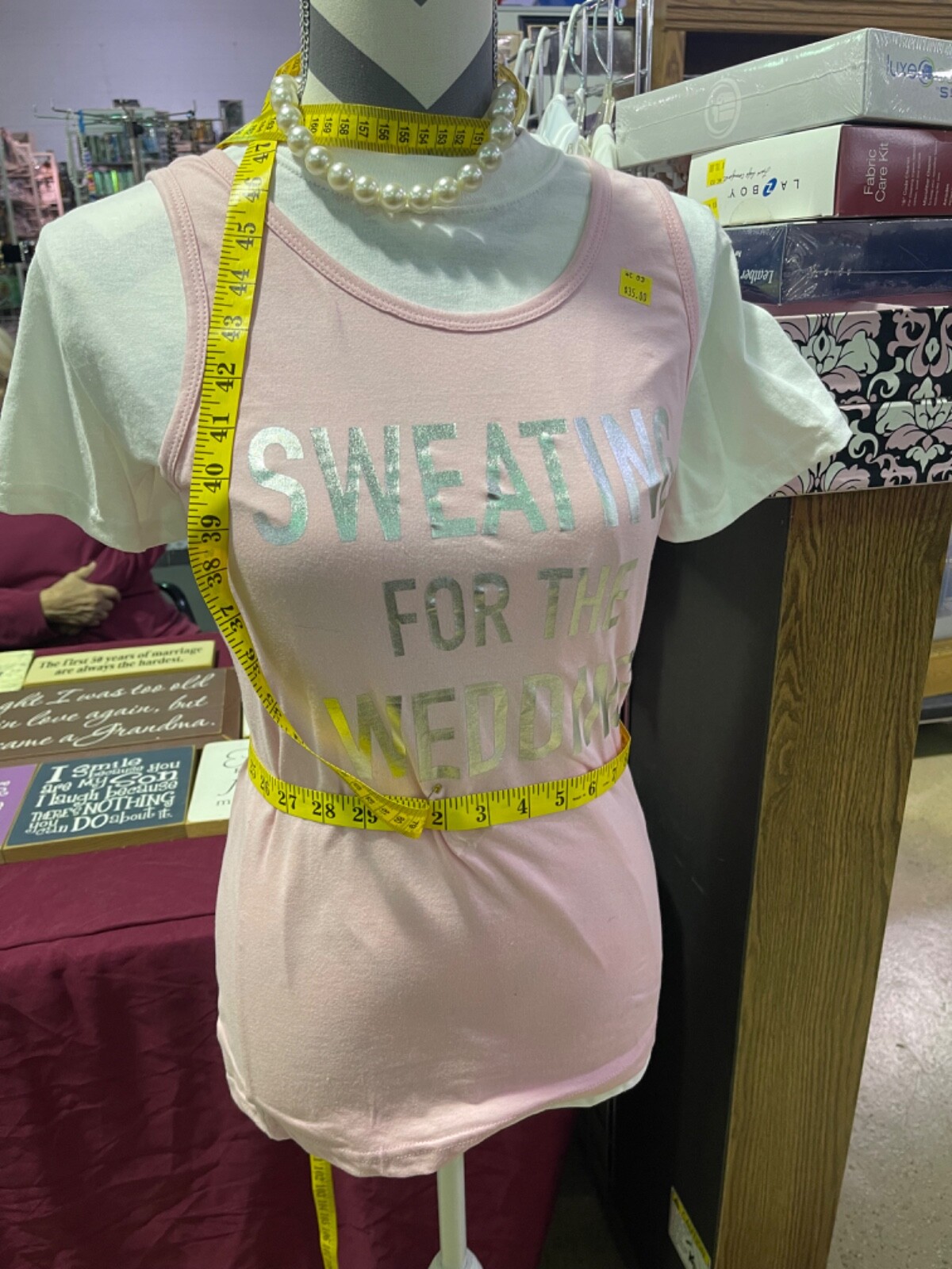 Woman’s Tank Top for exercising and wedding planning.