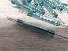 20 magnetic reed switches 25mm with 10mm wires glass