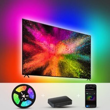 HDMI-TV-Sync-Box für Ambiente-Licht, RGB-IC-LEDs, 4K UHD, WLAN, 55–65"