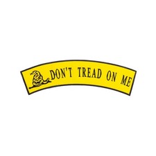 Large 12" DON'T TREAD ON ME Embroidered Rocker Patch - Gadsden Biker Top Rocker
