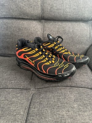 Nike Air Max 97 Plus OG Black Shock Orange Flames Sneakers Retro Trainers Men