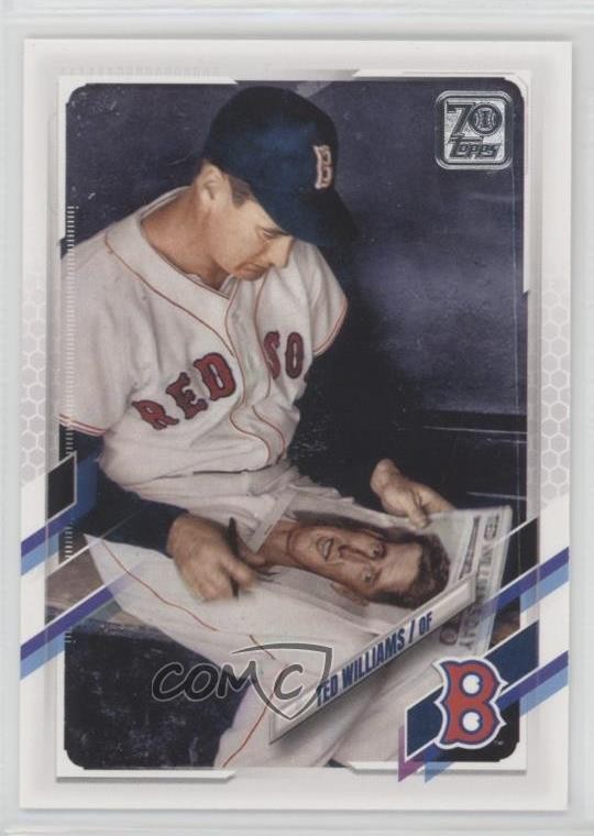 2021 Topps Legend Variation SP (Reading Newspaper) Ted Williams #491 HOF 0w7