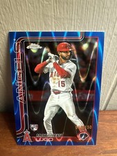 2025 Topps Chrome Matthew Lugo Blue Refractor Rookie Card /150 # USC166. rookie card picture