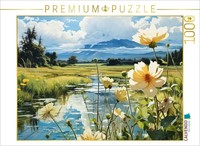 Calvendo Puzzle Blossoms On The Lakeshore | 1000 Pieces, Finished Size 25.2 × 18