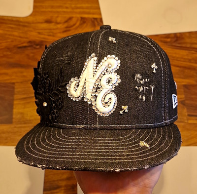 New Era 59FIFTY Customized schwarz/weiß Größe 7 5/8