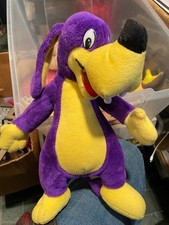 Vintage 13" Nadel  Sons Toy Corp. Purple Dog Plush Pre-Owned/No Tag d2
