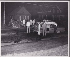 1950 Chevrolet Vs 1953 Ford Car Accident Photo Ma 1960 1959 Plymouth Cop Car