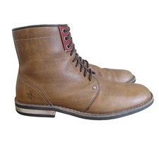 Original Penguin Jerry Jeff Mens Tan Brown Leather Lace Up Boots Size 9 EU 42