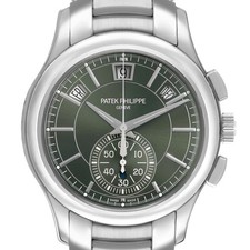 Patek Philippe Complications Annual Calendar Steel Mens Watch 5905 Box Papers