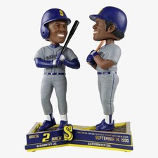 Seattle Mariners Ken Griffey JR & SR Back to HR Bobble Head NIB Bobblehead Dual