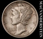 1918 Silver Mercury Dime - Scarce  Extra Fine  Better Date  No Reserve  #L4495