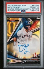 2022 BOWMANS BEST DREW GILBERT BEST OF 2022 AUTO GOLD LAVA /75 PSA 10 / AUTO 10