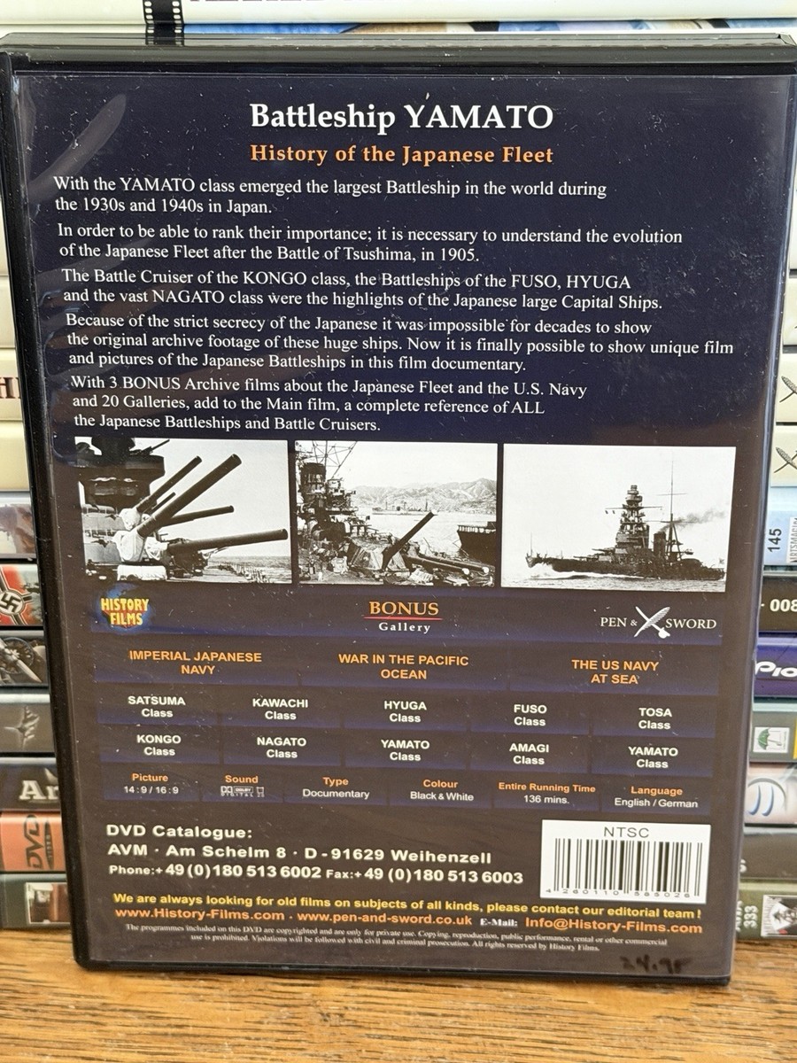 Battleship Yamato : Japan's Secret Fleet 2 DVD Set - WWII History