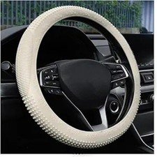 Steering Wheel Cover, Car Silicone Steering Wheel Protector, Anti Color: Beige