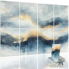 Art3d Acoustic Wall Panels, 48 x 32 in Set, 8-Pack Decorative Ethereal Light