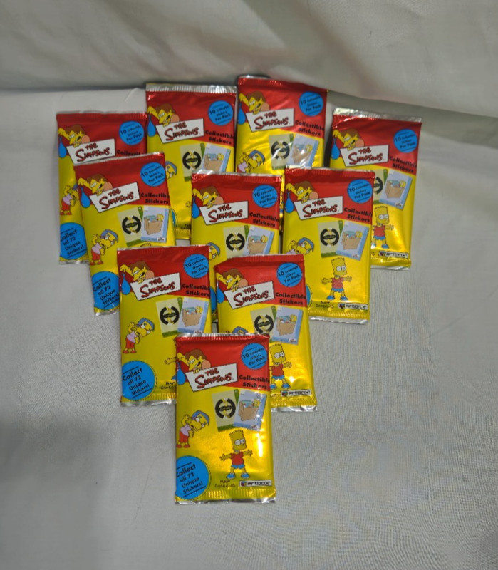 The Simpsons 2000 Artbox Collectible Stickers Sealed 10 packs