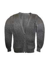 J Crew Silver Metallic Cardigan Sweater Size S