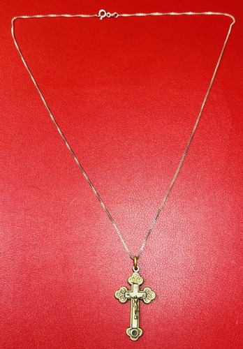 Vintage Katholisch ITALIEN Terra Delle Katakombe Kruzifix Sterlingsilber 925 Halskette - Bild 20 von 23