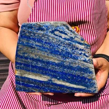 7.94LB Natural lapis lazuli quartz crystal freeform specimen healing decor