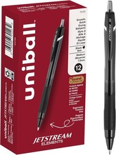 Uniball Jetstream Elements Ballpoint Pens, Medium 1 Count Pack of 12 , Black