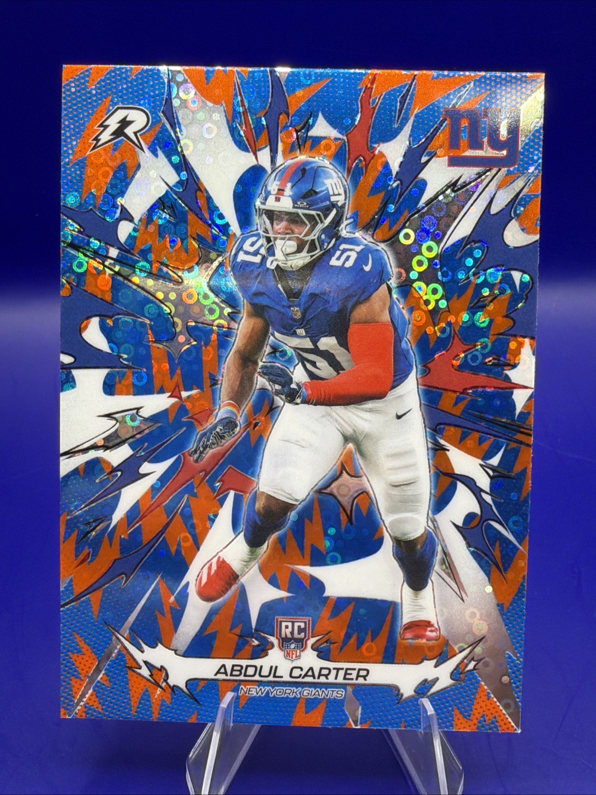 2025 Topps Resurgence #169 Abdul Carter Blue and Orange Spark Giants