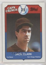 1989 Topps Cap'n Crunch Food Issue Jack Clark #14 b5y