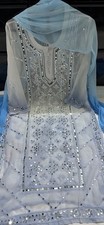 Indian Pakistani Lucknowi Chikankari Mirror Work Bollywood Designer Party Wear
