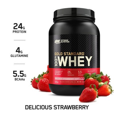 Optimum Nutrition Gold Standard 100% Whey Protein strawberry flavored 900g-2.0lb