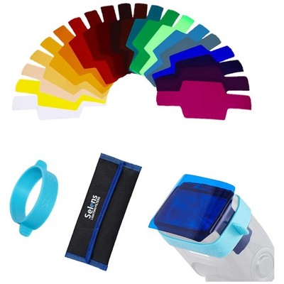 Universal Flash Gels Kit SE-CG20 - 20 Color Correction Filters for Strobe Lights