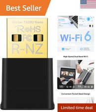 High-Speed Nano USB WiFi 6 Adapter - Support for Windows 10/11  MU-MIMO