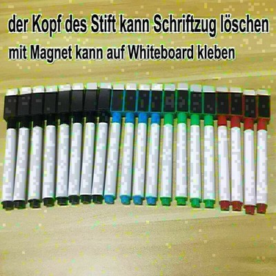 20 Stk Magnet Whiteboard Marker Stifte Board Tafelwischer Flipchartmarker