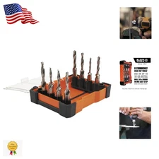 Klein 8-Piece Tungsten Carbide Drill Tap Kit for Craftsmen - Easy Access Design