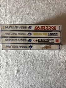 Saga Saturn Sports Bundle, World Series Baseball,Tennis, Hockey, Soccer TESTED