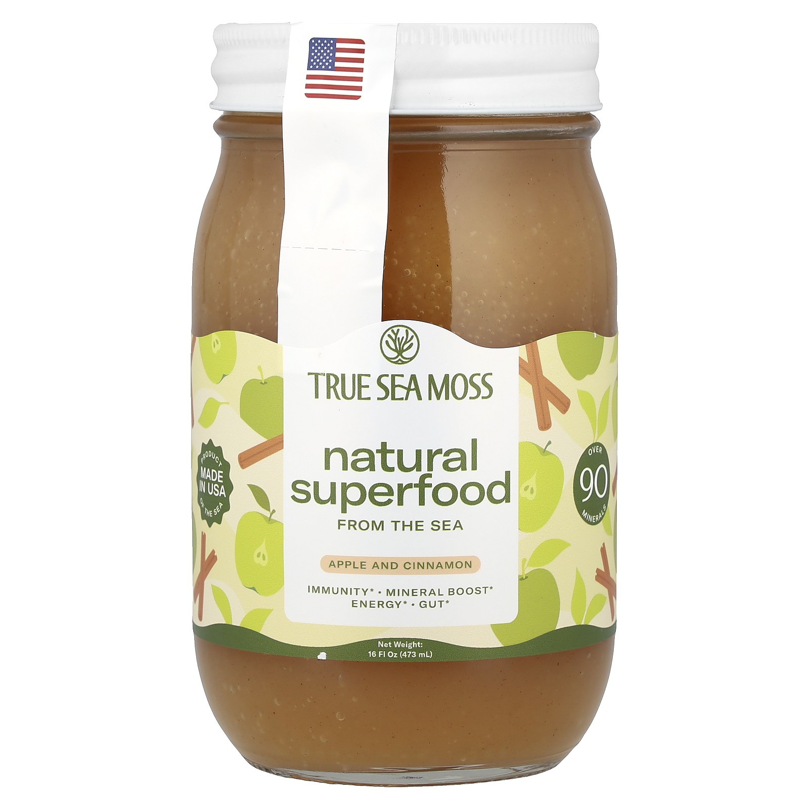 Natural Superfood From The Sea, Apple and Cinnamon, 16 fl oz (473 ml)