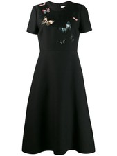Valentino Garavani Embroidered Crêpe Couture Dress