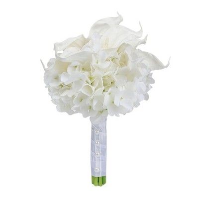 Functional Hydrangea Calla Lilies Silk Wedding Bouquets For Event Centerpieces