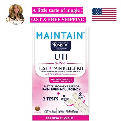 Maintain UTI 2-in-1  & Pain Relief Kit - 2 Strips & 12 Tablets, Fast Relief