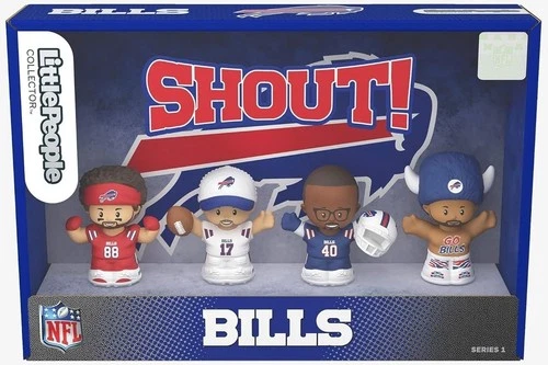 Fisher Price Little People Collector Buffalo Bills  NFL 4 Figure Set  Josh Allen