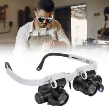 ‌Vergrößerungsbrille Mit LED Leuchte, 3x Lupenbrille Kopflupe, Hohe Vergrößerung