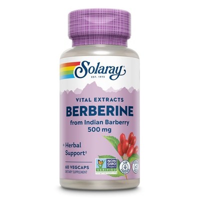 SOLARAY Berberine Extract 500 mg (60 Count (Pack of 1)) 60ct, White