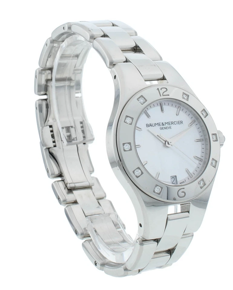 二手 Baume & Mercier Linea 32 毫米石英拖把表盘女士手表 M0A10071 — 第 2/4 张图片