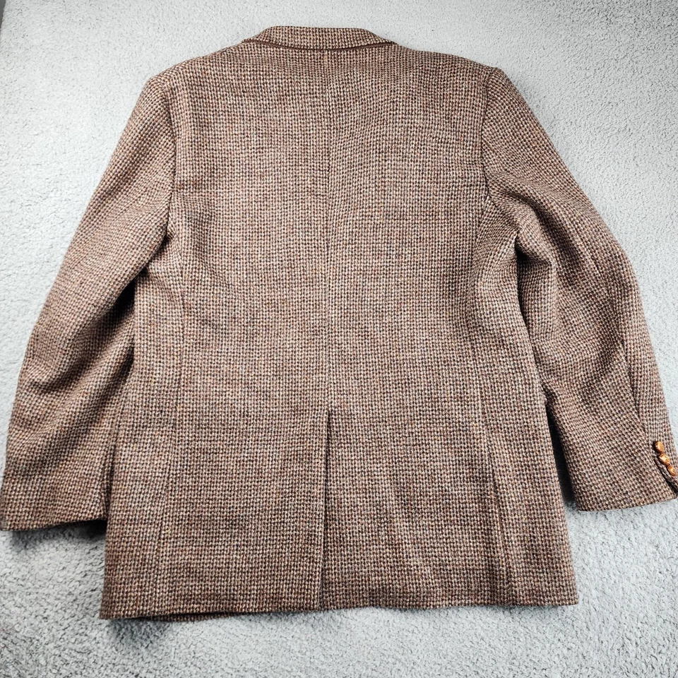 Blazer Abrigo Deportivo Harris Tweed De Colección Para Hombre 44 Marrón Lana Mancha Chaqueta Escocesa Foto 3 de 4
