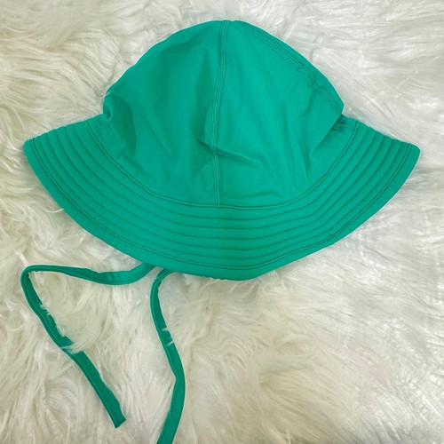 NWT Hanna Andersson Swim Sun Hat With Ties Green sunblock fabric Toddler Medium