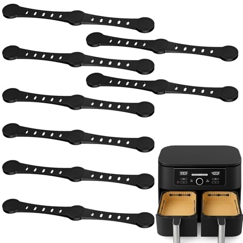 Aimant air fryer en silicone 12cm lot de 8 accessoires indispensables pour vos repas sains
