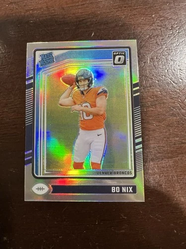 BO NIX 2024 Donruss Rated Rookie RC #209 Optic SILVER HOLO Prizm Broncos