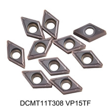 10PCS DCMT11T308 VP15TF Carbide Inserts  CNC Turning Steel/Alloy Semi-Roughing