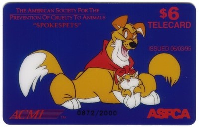 Aspca 'Spokespets' Animierter Hund & Katze Playing Handy Karte