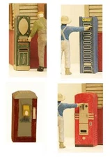 1930s-40s Vintage Vending MACHINES SET HO Scale 4 pack unpainted details