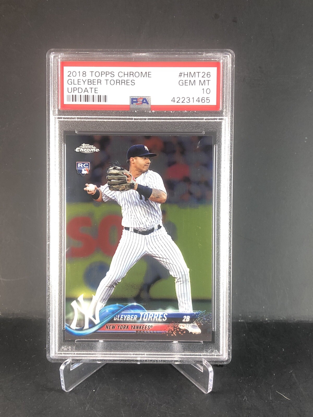 Gleyber Torres 2018 Topps Chrome Update Series Rookie #HMT26 RC PSA 10💎